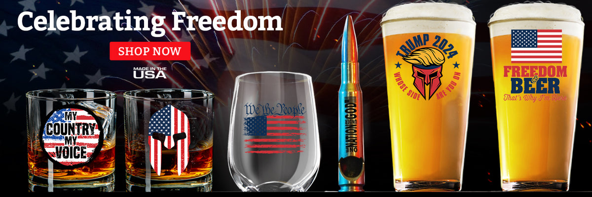 Patriotic Themed Apparel, Glassware, Accessories & Gifts