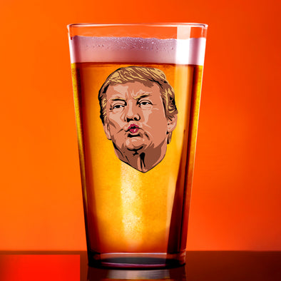 Trump Pucker Face Glass