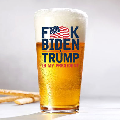 F Biden Trump is my President Glass