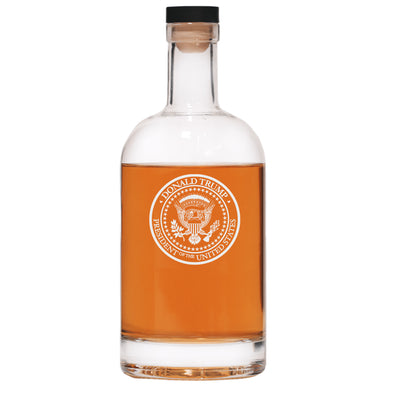 Trump Seal Etched Decanter