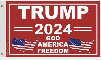 Trump 2024 God America Freedom 3' x 5' Flag