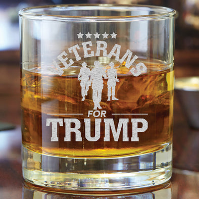 Veterans for Trump Soldier Group Glass