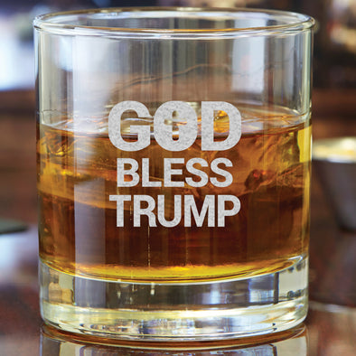 God Bless Trump Glass