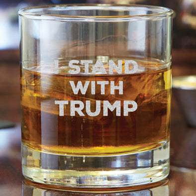 I Stand With Trump Glass